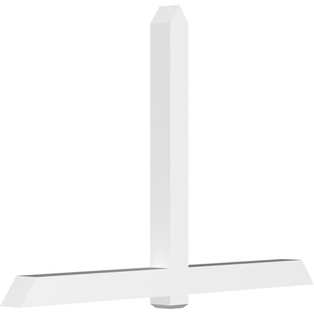 Ekena Millwork Eugene Architectural Grade PVC Gable Bracket, 96"W x 64"H x 6"D x 6"F, 16/12 Pitch GBP096X64X0606EUG00